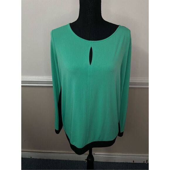 Worthington Green Long Sleeve Blouse Size Medium - Picture 1 of 10
